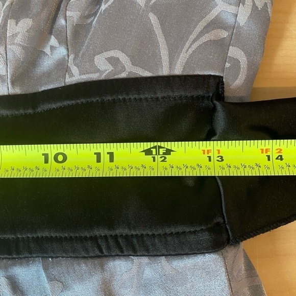 Speechless size 5 gray silver brocade ruffles rosettes prom formal events dress - Picture 13 of 15